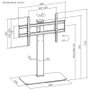 Aisens Soporte de Mesa Eco Giratorio e Inclinable DT86TS-291 para TV/Monitor de 43-86 pulg, Negro